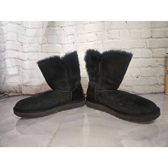 UGG Bailey Button Bling Women's Size 7 Black Boots - Picture 2 of 7